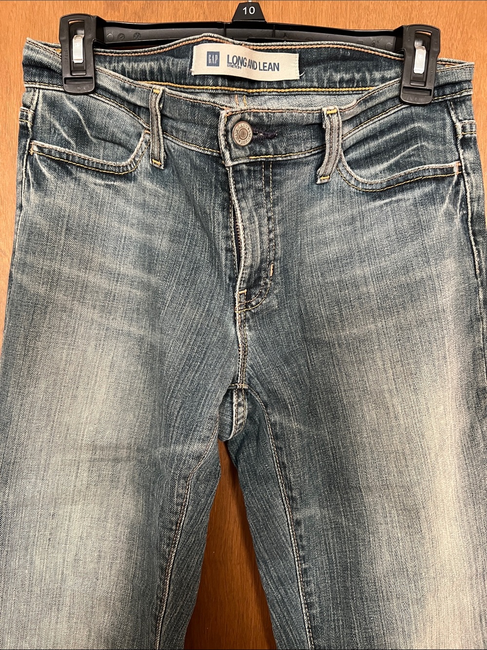 VTG Y2K GAP Long and Lean Stretch Women's Flare Jeans in Faded Denim Blue